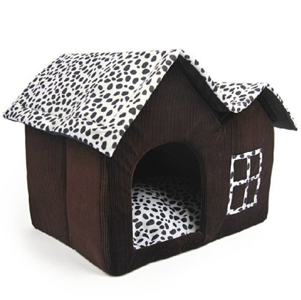 2019 Detachable Double Roofs Pet Dog House Indoor Winter Warm Cat Bed
