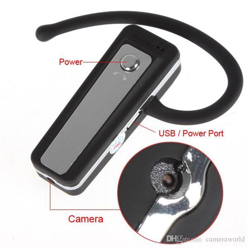 1080P Spy Bluetooth Earphone Headset Camera Audio Video Recorder V22