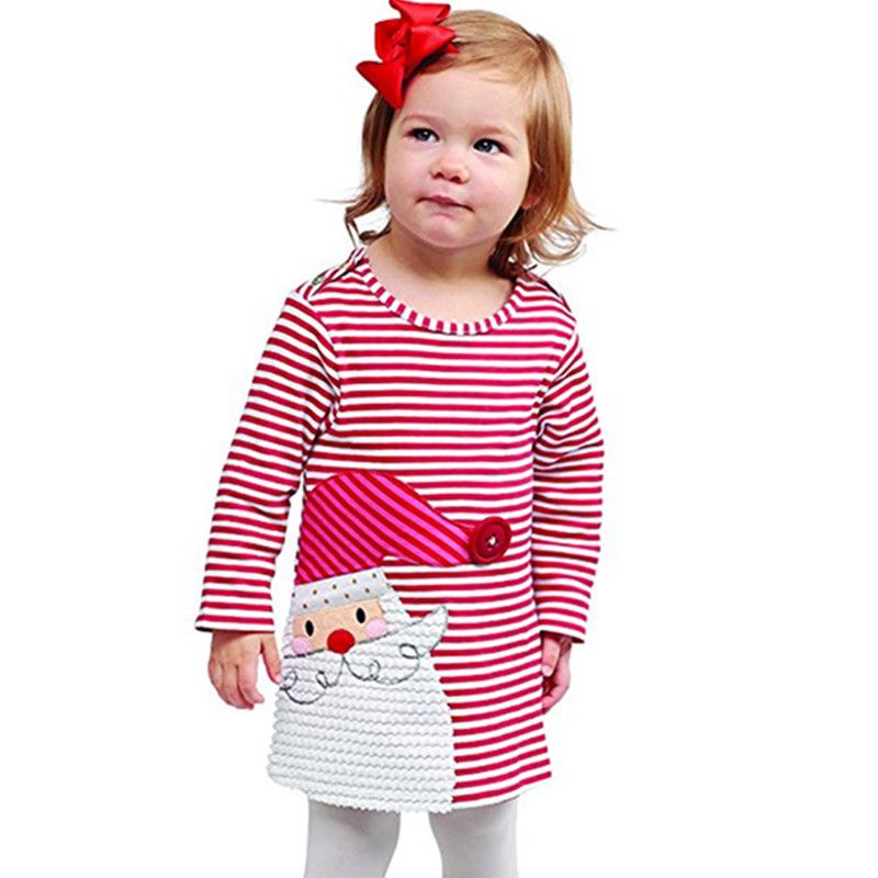 2019 New Year Girls Clothes Christmas Clothes Baby Girls Red Striped 2019 New Year Girls Clothes Christmas Clothes Baby Girls Red Striped Cute Girl Dress Xmas Princess Dress Kids Baby Cotton Dress Children Clothing From ... - 2019 New Year Girls Clothes Christmas Clothes Baby Girls Red Striped