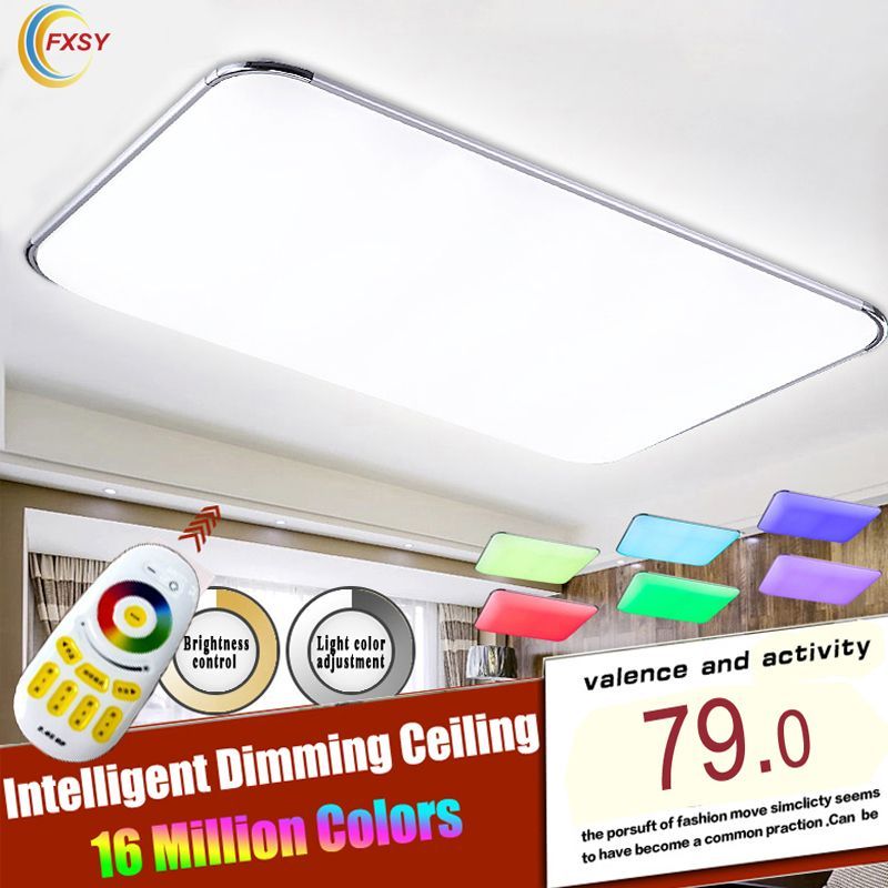 2018 Fxsy New Modern Led Ceiling Light With 2 4g Rf Remote Group 2018 Fxsy New Modern Led Ceiling Light With 2 4g Rf Remote Group Controlled Dimmable Color Changing Lamp For Livingroom Bedroom From E Dh