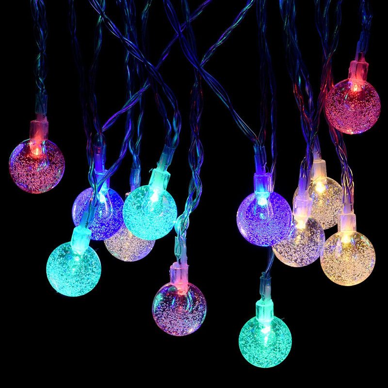 Wholesale Battery Christmas Lights 5M 50 LED String Light Crystal Wholesale Battery Christmas Lights 5M 50 LED String Light Crystal Bubble Ball Fairy String Lights For Outdoor, Gardens, Christmas Party Outdoor String ... - Wholesale Battery Christmas Lights 5M 50 LED String Light Crystal