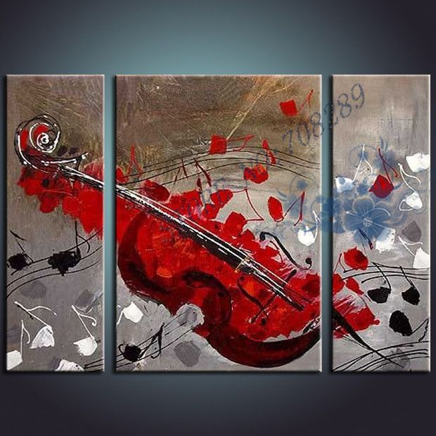 Wall Decor Paintings 2017 red hand painted modern art abstract guitar oil painting on Wall Decor Paintings 2017 red hand painted modern art abstract guitar oil painting on