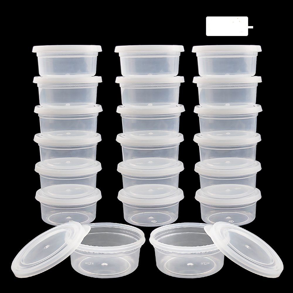 Slime Storage Container Foam Ball Containers With Lids For 20g Fishbowl Beads Reusable Clear