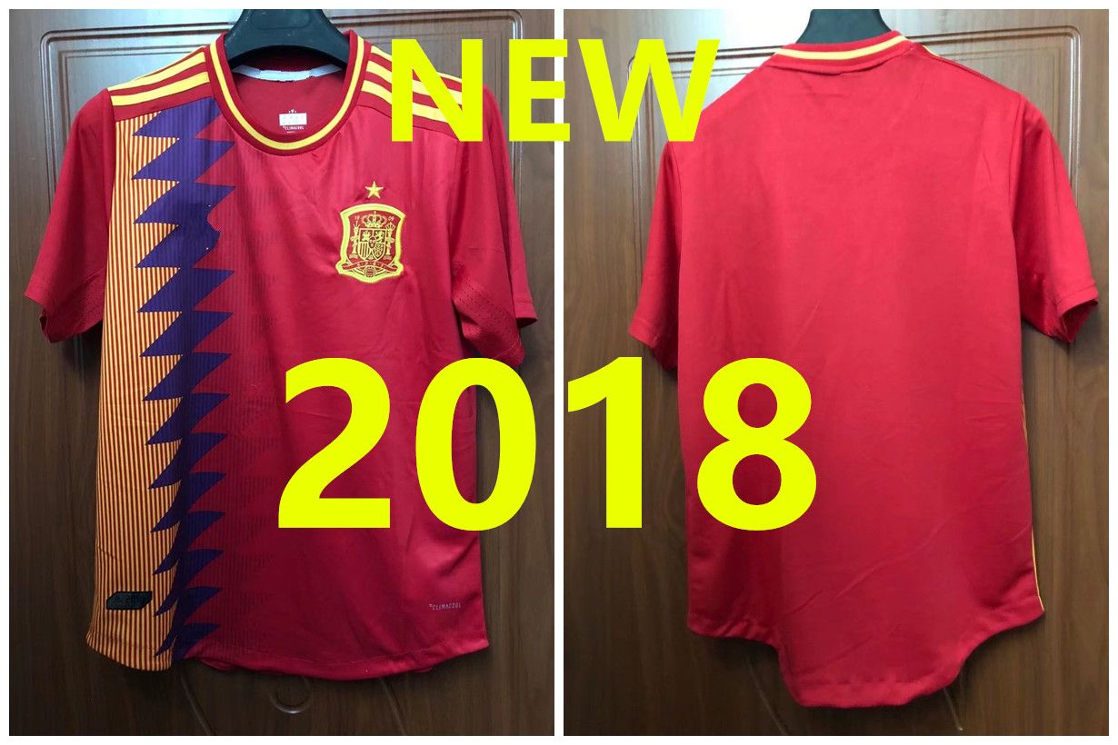 2020 2017 2018 Spanish Soccer Jerseys Football Jersey Spains Red White