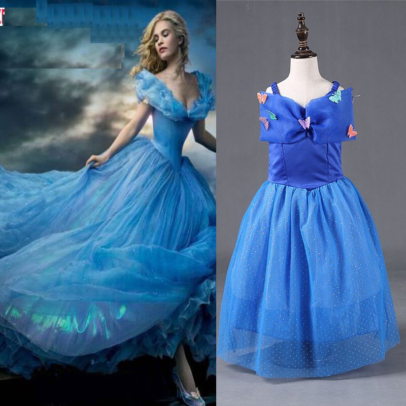 Online Cheap Cinderella Kids Dress Girls Cinderella Butterfly Dress ...