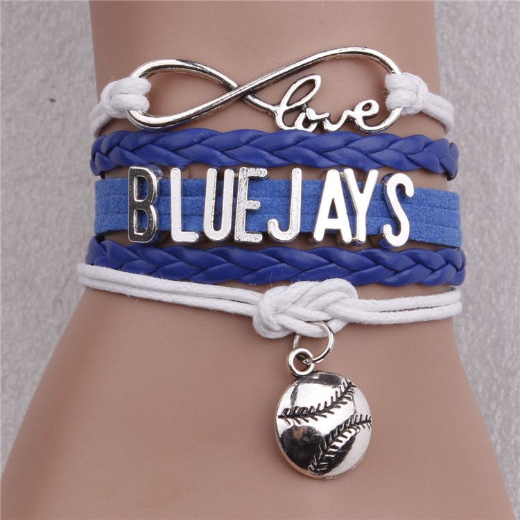 Softball Charms Or Pcs Genuine Leather Wristbands Baseball