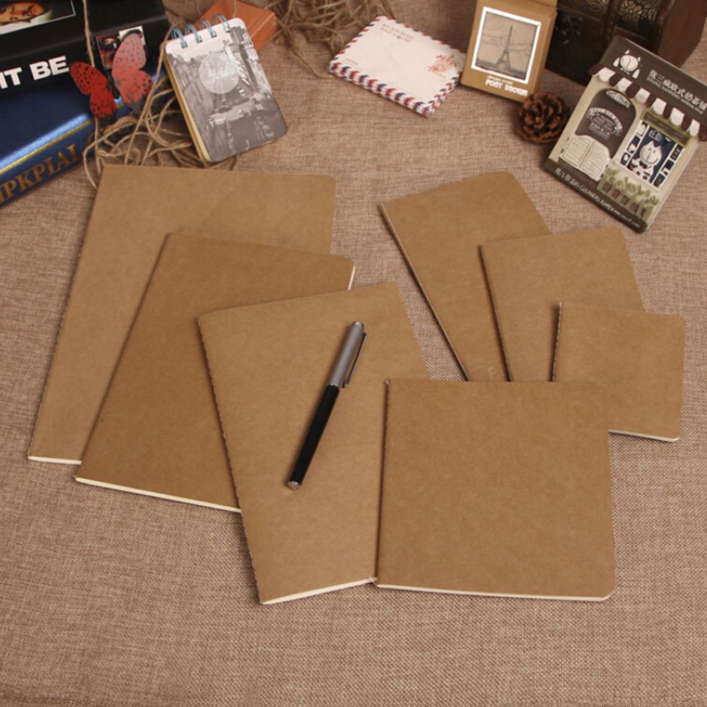 2019 Wholesale Cowhide Paper Notebook Blank Notepad Book Vintage Soft Copybook Daily Memos Kraft