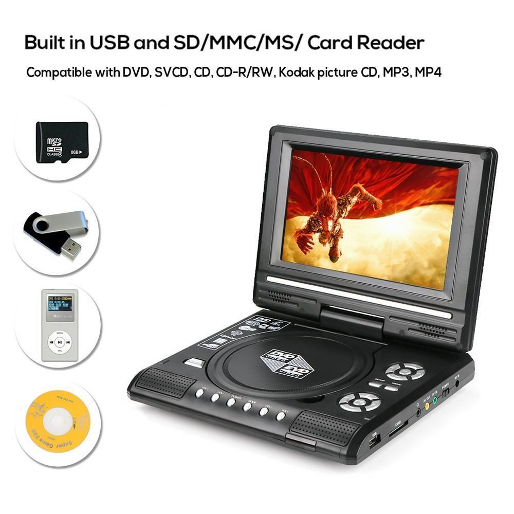 7 8 Portable Evd Dvd Usb Game Tv Player With Card Reader Slot With Fm Usb From Ouluolala 56 21 Dhgate Com