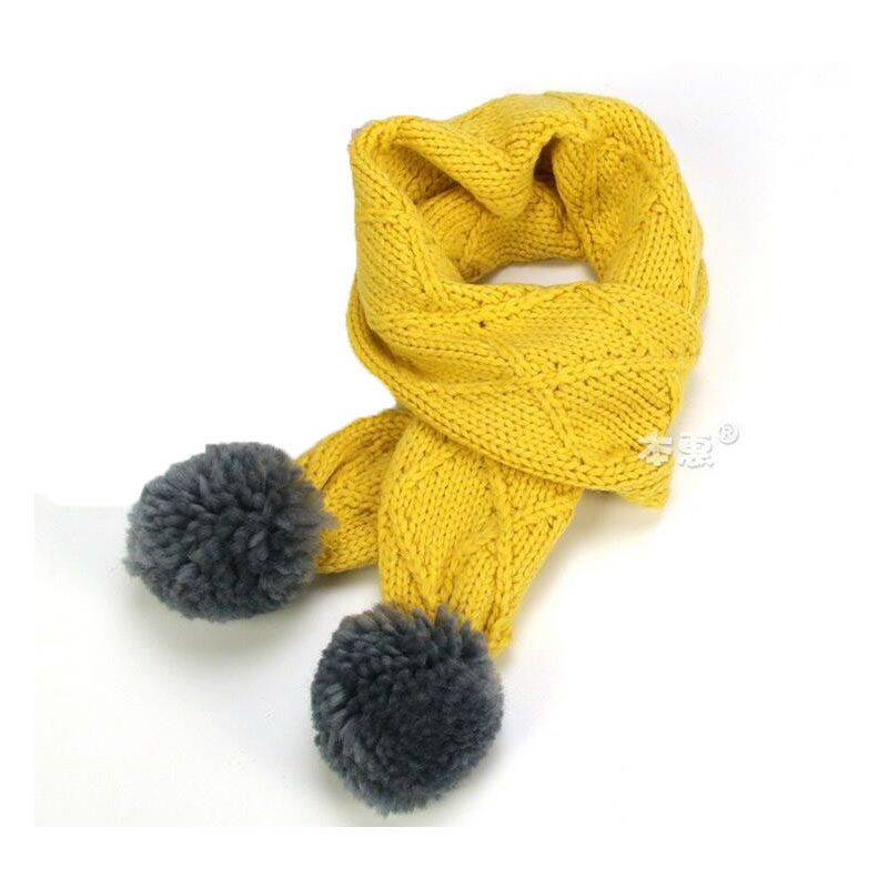 Unisex Girls Boys Kids Winter Warm Knit Scarves Fashion Solid Color Cable Scarf