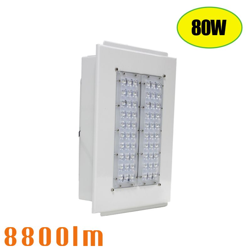 Wet Location Led Canopy Light 80w Outdoor Gas Station Ceiling Wet Location Led Canopy Light 80w Outdoor Gas Station Ceiling Fixture 5000k Daylight 8800 Lumens Retrofit 350w Mh Hps Hid