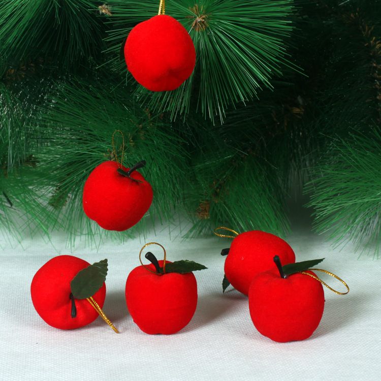 Christmas Red Apples Christmas Tree Decorations Hanging Ornaments Xmas