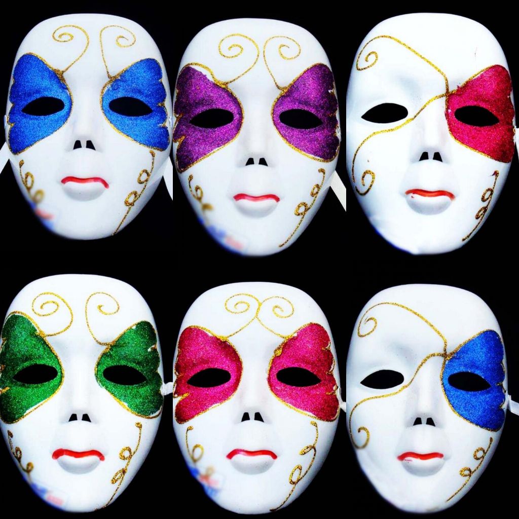 women full face white
