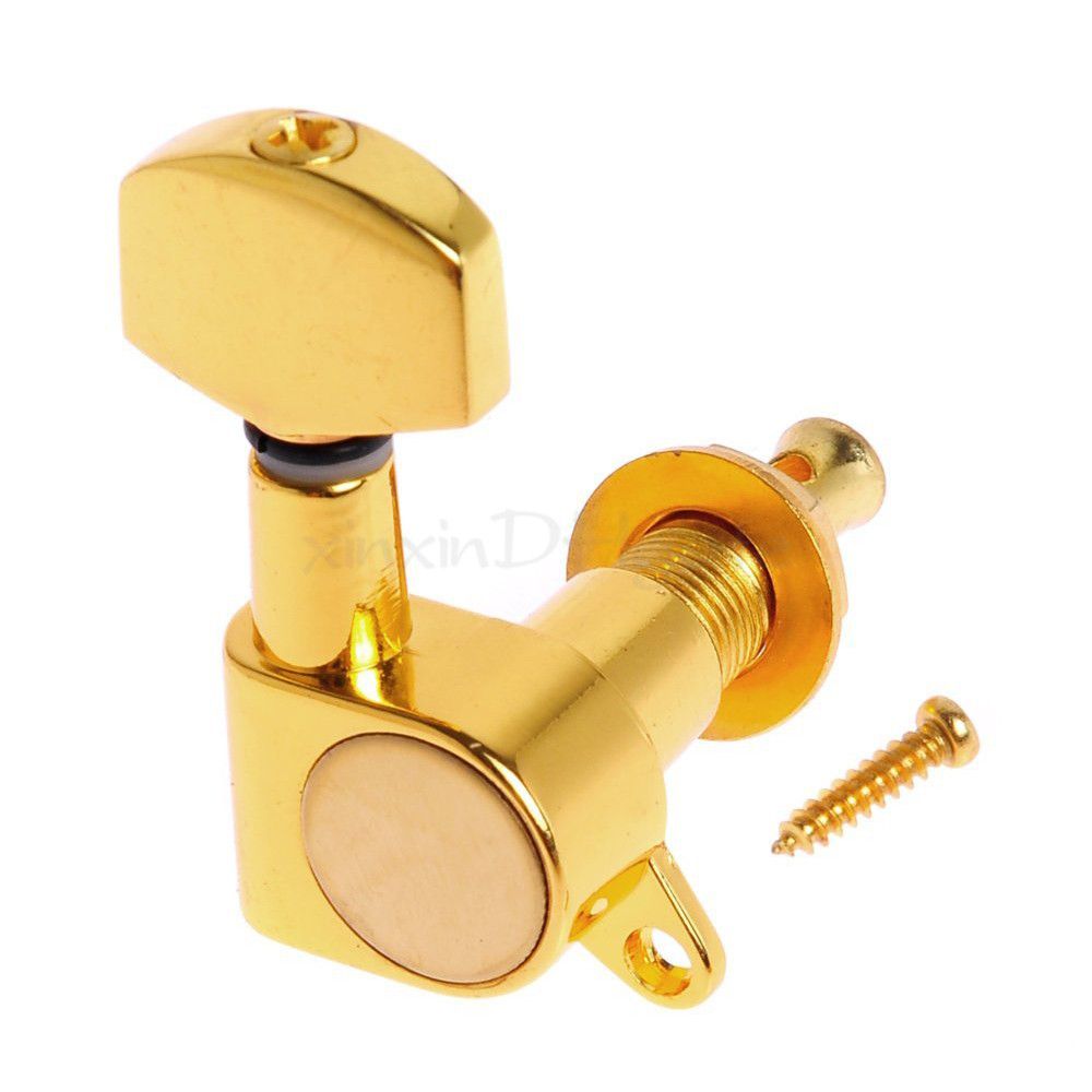 2021 Gold Acoustic Guitar Tuning Keys Machine Heads Tuners 3L+3R From