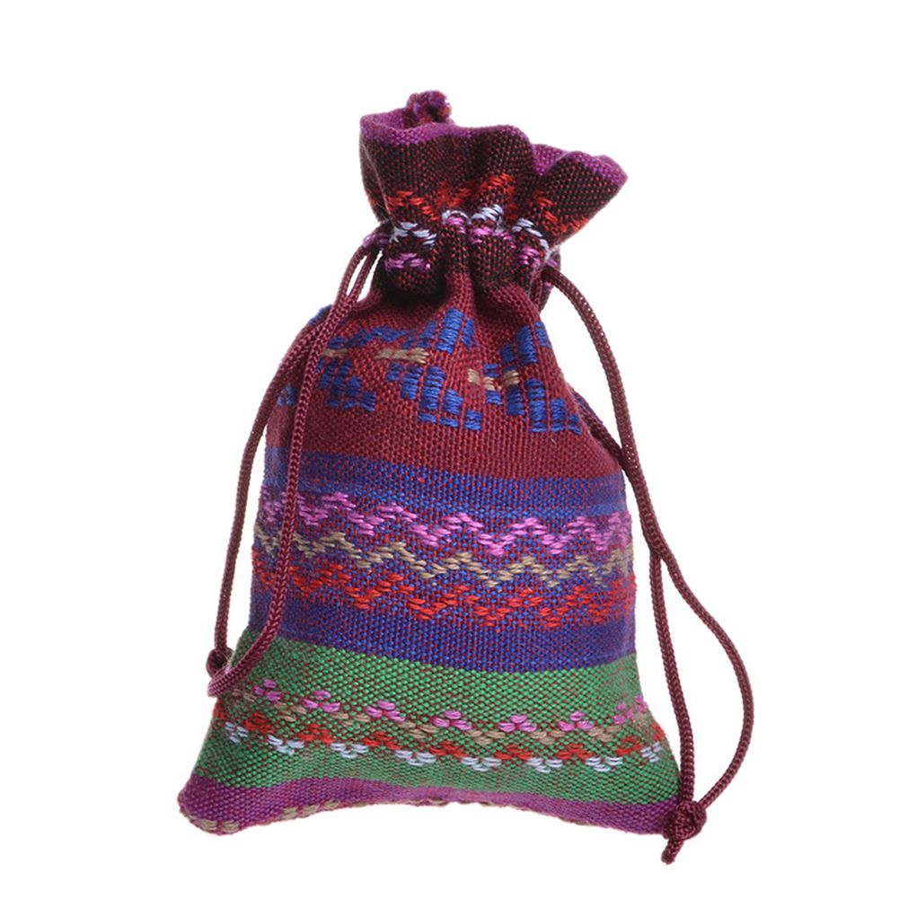 Шнурок хлопок белье подарок сумка этническая многоцветная полоса ювелирные изделия упаковка сумка 25шт цвет отправить случайно