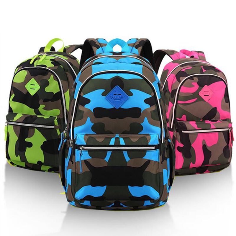 2 size children camouflage backpack nylon polyester blended kids