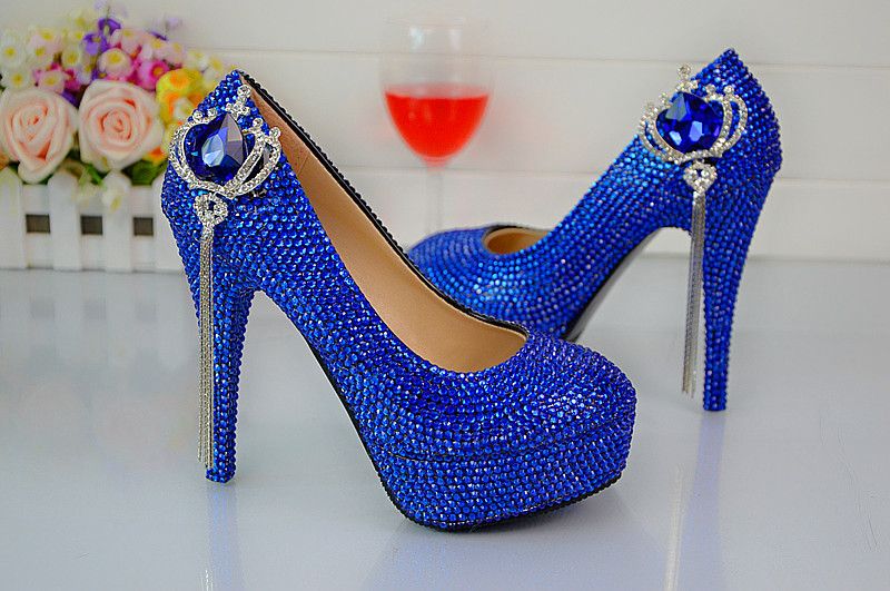sapphire blue shoes for wedding
