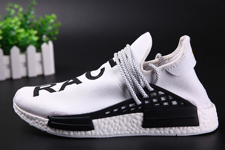 adidas human race white and black