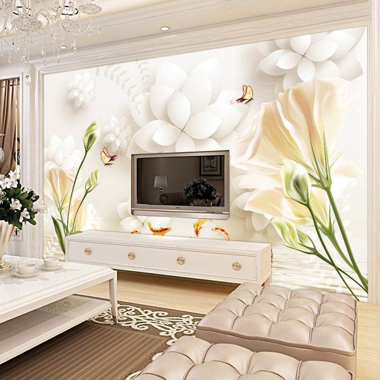 Großhandel Elegant Lily Fototapete Benutzerdefinierte 3D Tapete Für ... Großhandel Elegant Lily Fototapete Benutzerdefinierte 3D Tapete Für ...