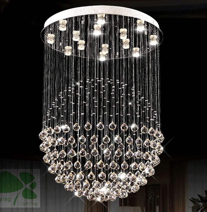 New Arrival Modern Led K9 Ball Crystal Pendant Light Chandelier New Arrival Modern Led K9 Ball Crystal Pendant Light Chandelier Clear Ceiling High Quality Small Fan From Greatlight520