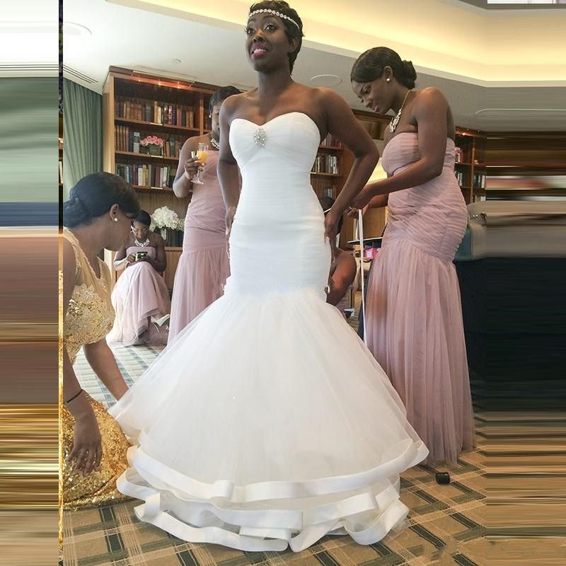 African Mermaid Wedding Dresses Bridal Gowns 2016 New Cheap
