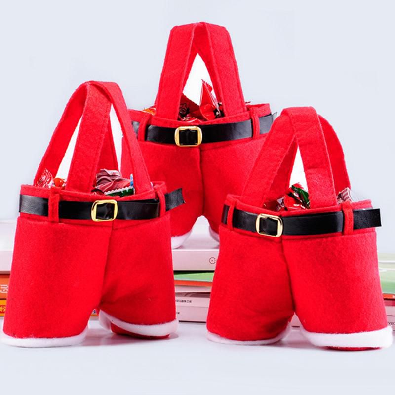 21*14.5Cm Hot Sale Christmas Candy Bags Wedding Box Candy Gift Red Portable Gifts Cute Overalls Christmas Decoration Party Accessories