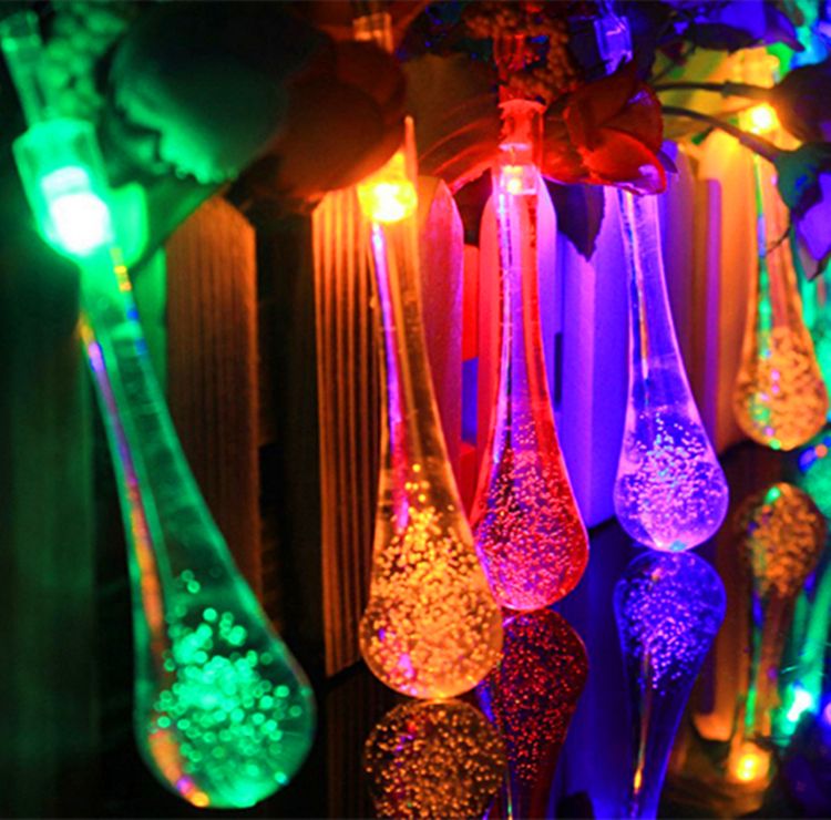 Newly Water Drop Led Solar String Light 20 Leds Color Change Ip65 Newly Water Drop Led Solar String Light 20 Leds Color Change Ip65 Waterproof Fariy Lights Outdoor For Garden Globe