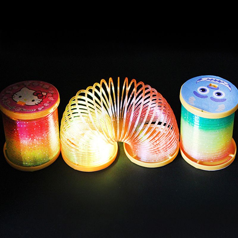 Led Lighted Toys 3D Colorful Luminous Led Toys Gifts Plastic Spring
