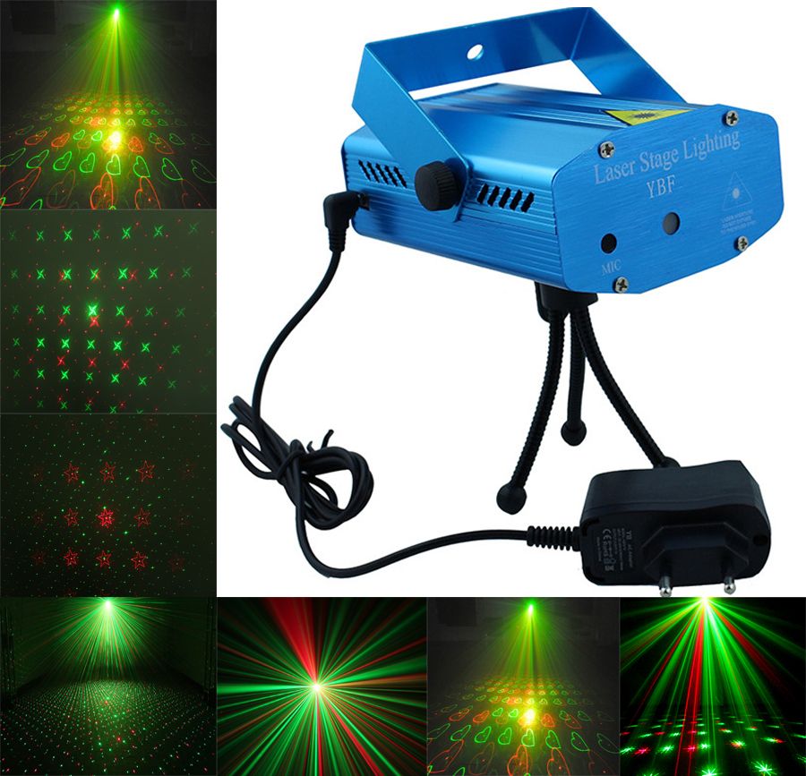 Holiday Sale Blue Mini Laser Stage Lighting 150mW Mini Green&Red LED