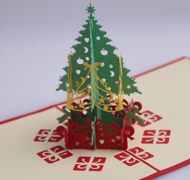 Biglietto Di Natale 3d.Acquista Albero Di Natale Fatto A Mano Kirigami Origami 3d Pop Up Biglietti Di Auguri Cartolina Dellinvito Il Regalo Di Compleanno Di Natale A 18 65 Dal Goodquality610 Dhgate Com