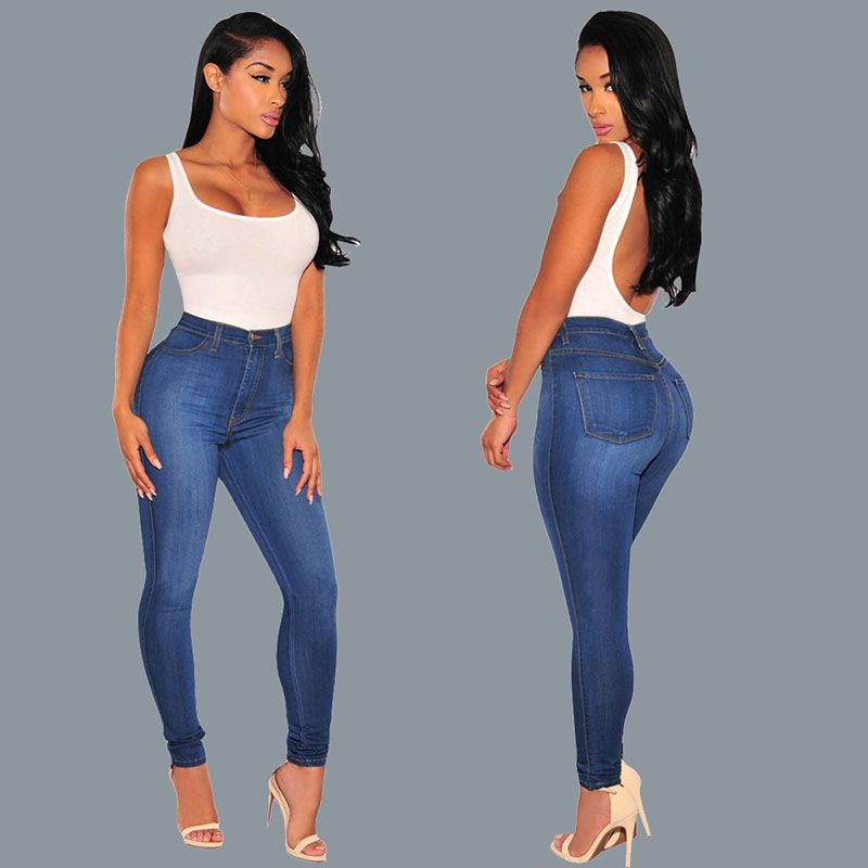 Acquistare Jeans Skinny Da Donna Pantaloni Push Up A Vita Media Pantaloni  Lunghi Da Donna Casual Slim Fit Pantaloni Femminili Economico | Consegna  Veloce E Qualità | DHgate Italy