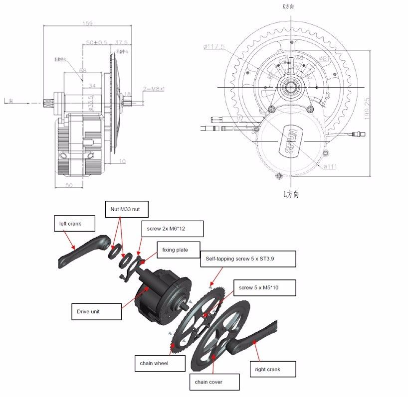 Acquistare Motore Ebike Bafang BBS01 36V 500W Con 8FUN LCD Azionamento Metà  Kit Di Conversione Bici Elettrica Economico | Consegna Veloce E Qualità |  DHgate Italy