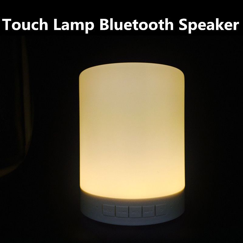 Portable Wireless Bluetooth Speaker Smart Touch Lamp Table Portable Wireless Bluetooth Speaker Smart Touch Lamp Table Decor Led Dimmable Night Light For Mobile Phone Support Tf Card Mounting