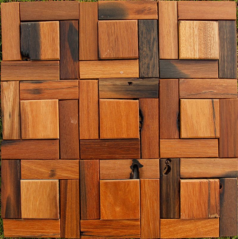 2021 Natural Wood Mosaic Tiles Wall Mounted Tiles 