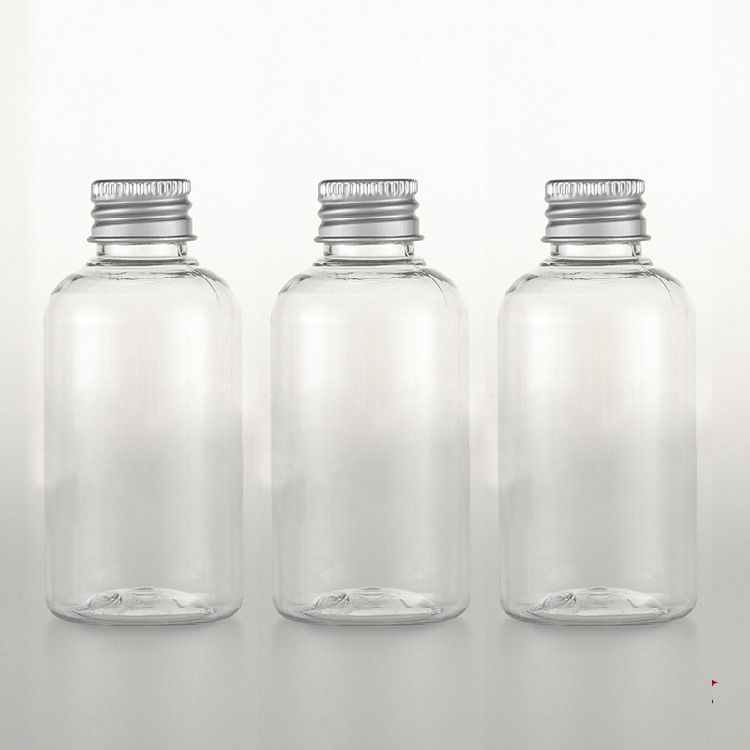 85ml Clear Small Empty Plastic Bottle with Aluminum Cap,hotel Bottles
