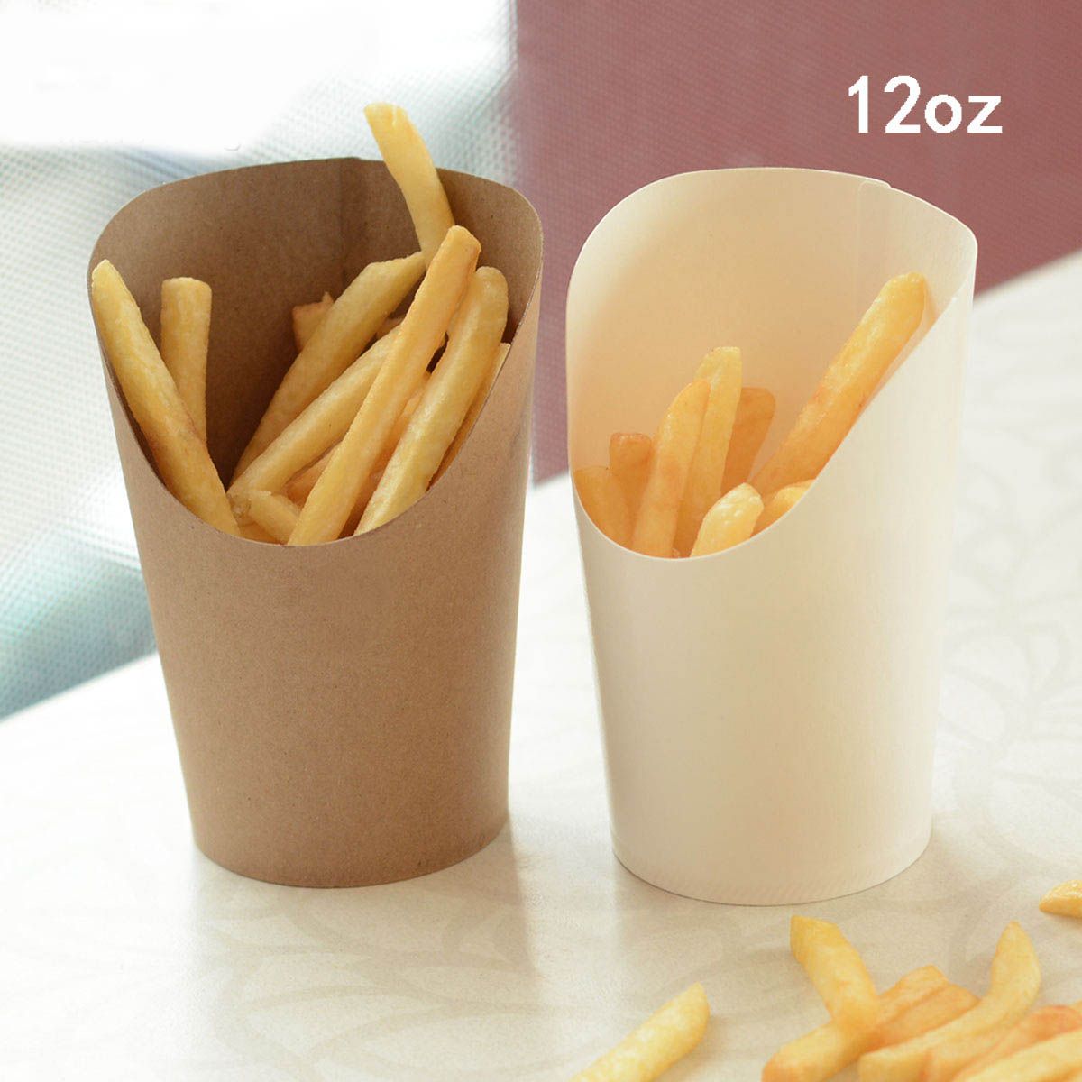 Buy Best And Latest Usage Disposable White Paper French Fries Cup