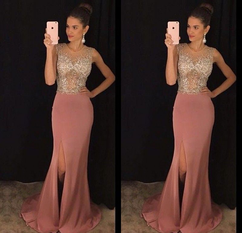 dusty pink and rose gold dress