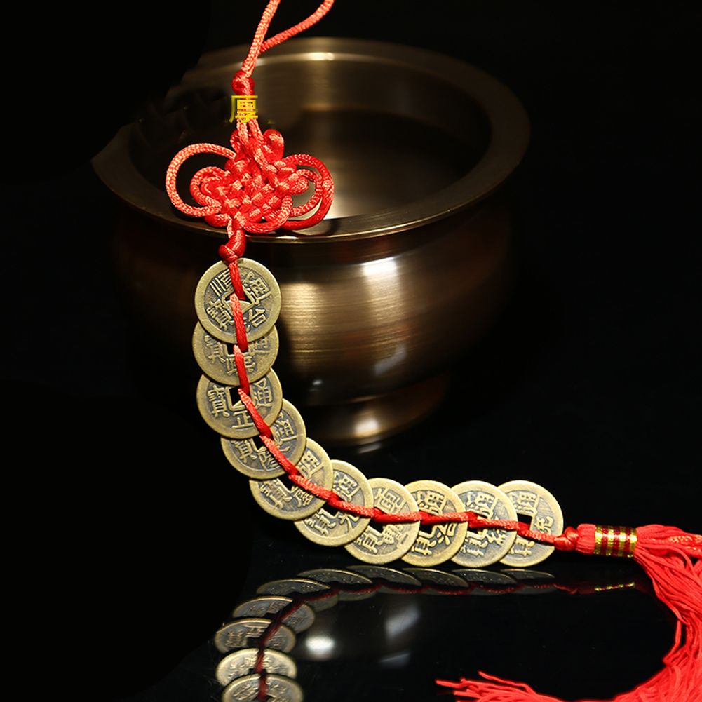 2019 Chinese Lucky Coins Charm On Auspicious Red Cord Feng Shui For Wealth And Success Best Gift 