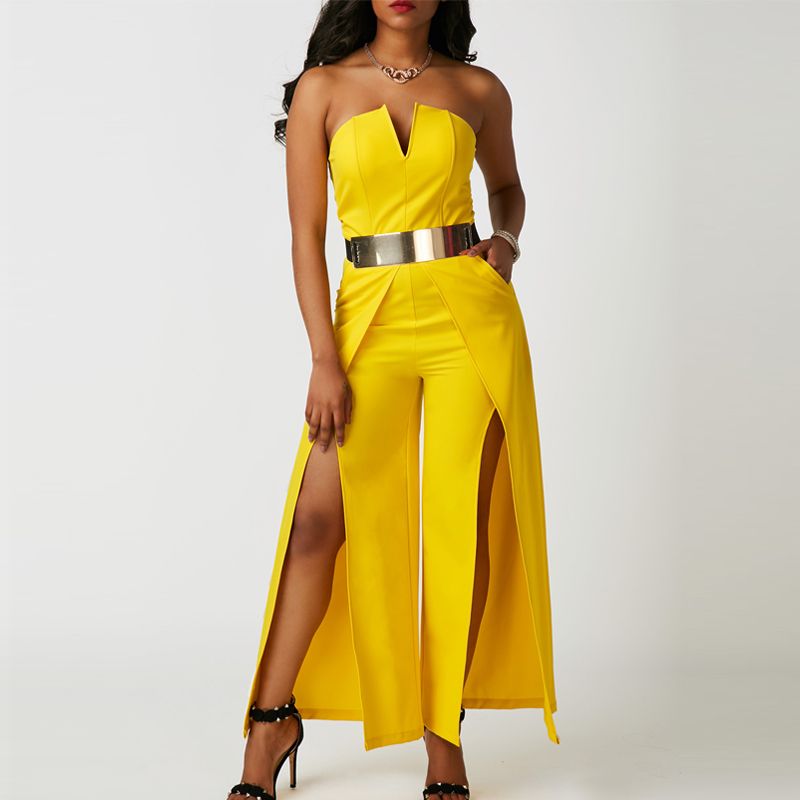yellow prom jumpsuit