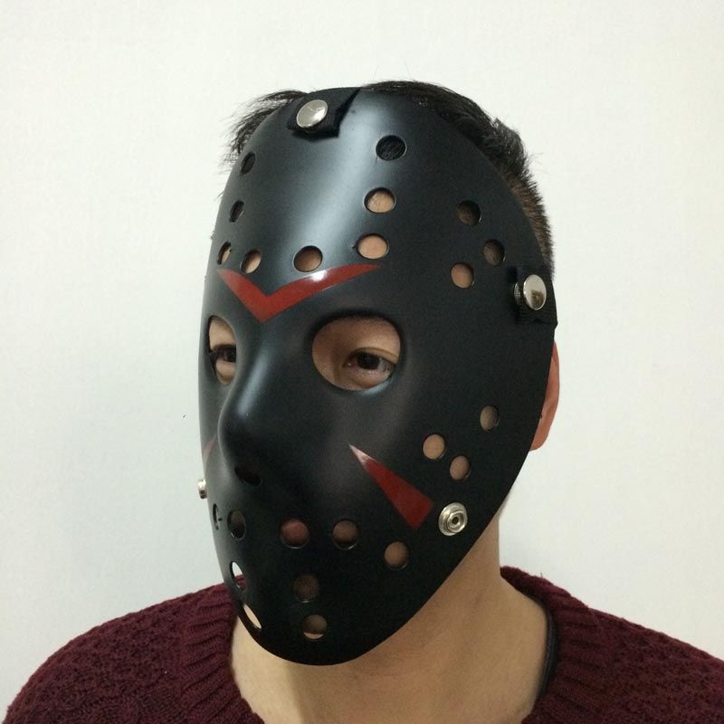 أسود أحمر قناع جيسون تأثيري كامل الوجه القاتل قناع جيسون مقابل الجمعة الهوكي هالوين زي قناع مخيف شحن مجاني 2021 من Caly Tao Store 10 61ر س موبايل Dhgate
