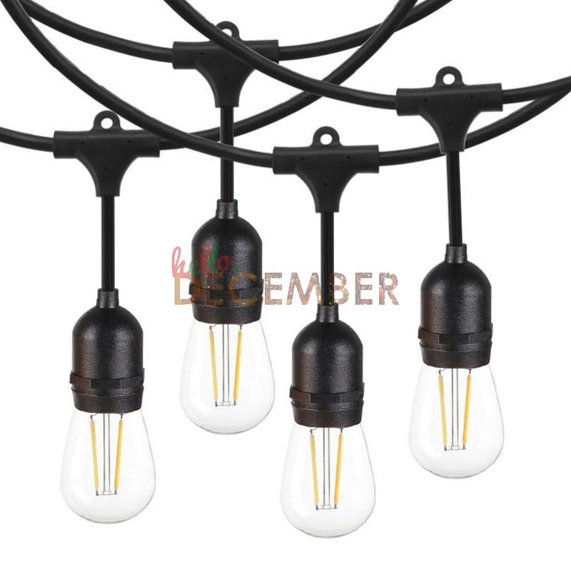 Commercial Grade Led String Lights Dimmable 10m 20m 30m 40m 50m Commercial Grade Led String Lights Dimmable 10m 20m 30m 40m 50m Outdoor Waterproof Hanging Sockets Strings With 2w Edison Bulb Light