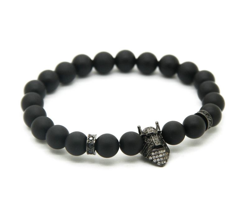 Pavimentando Pulseras Para Hombres De 8 Mm De Cuentas De Con Pavimentando Pulseras Para Hombres De 8 Mm De Cuentas De Con