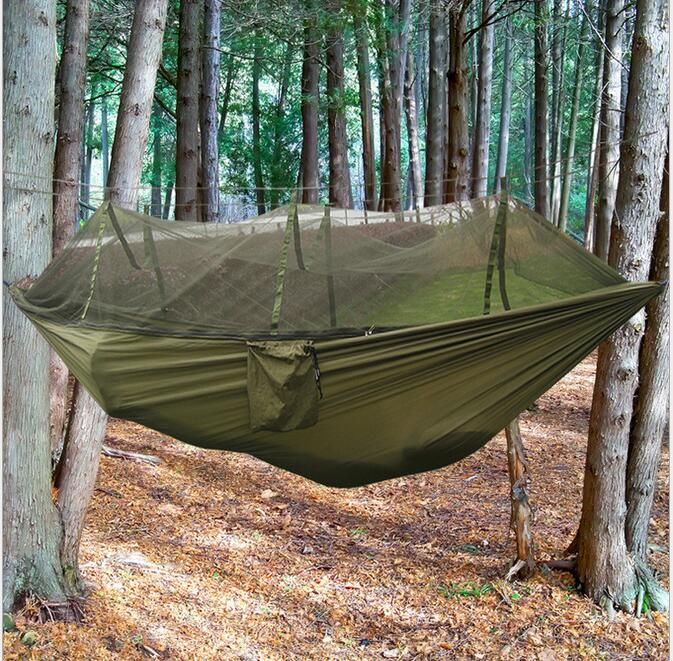2021 Outdoor Camping Parachute Survival Hammocks With Mosquito Net
