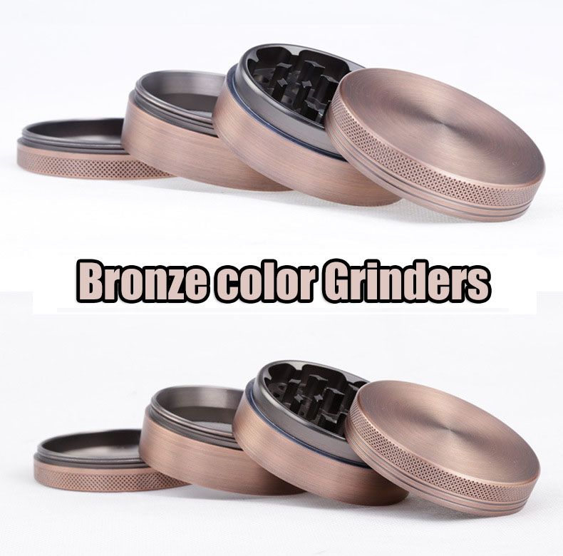2019 High Quality Bronze Color Grinders 63mm Aluminium Alloy Herb