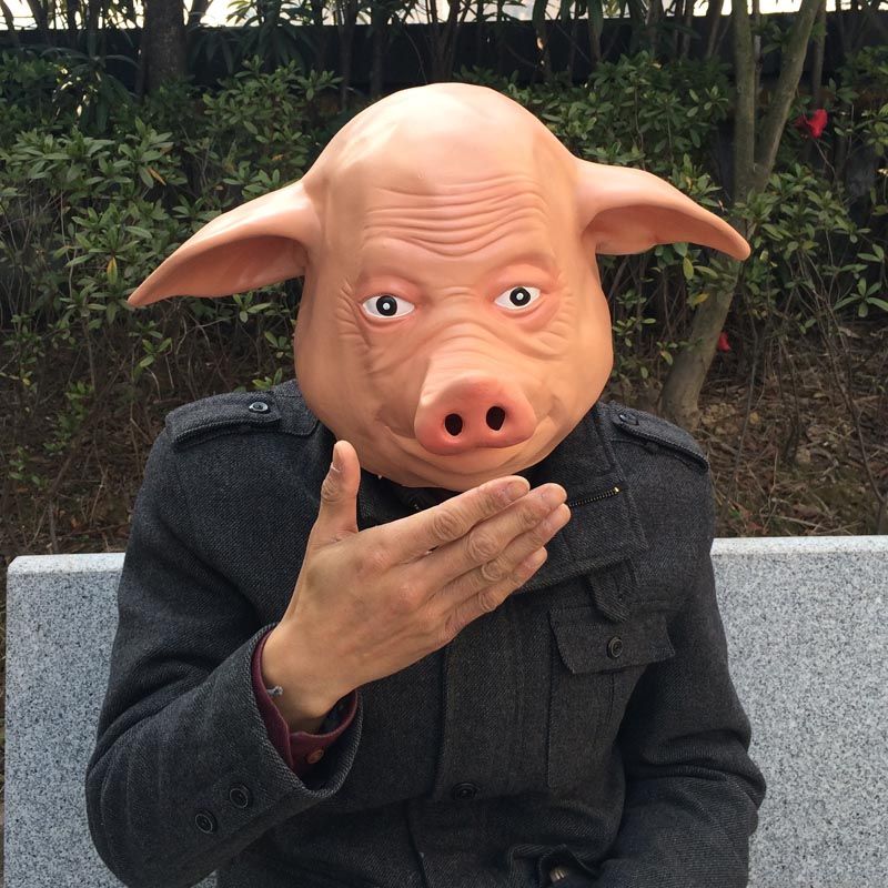 Jorzer Schweinemaske Latex - Realistische Halloween Maske Für Erwachsene