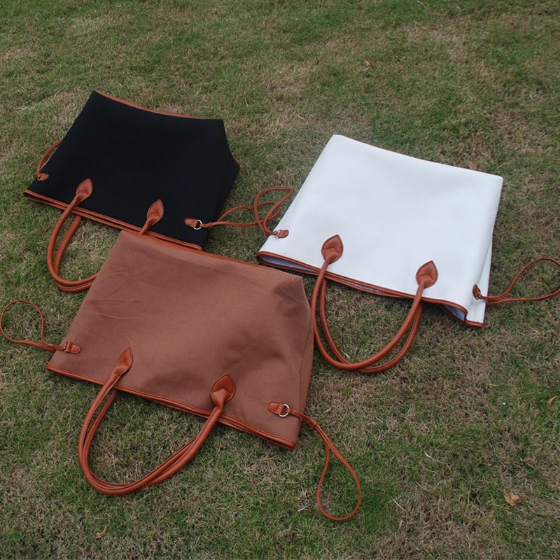 Wholesale Canvas Tote Leather Straps Bags