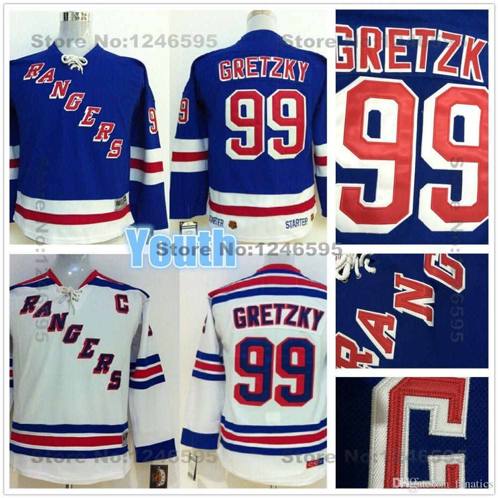 2019 2016 Youth NY Rangers 99 Wayne Gretzky Jersey Youth New York