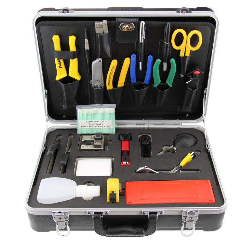 Deluxe Fiber Optic Fusion Splicing Tool Kit, FTTH , FTTB, FTTC, FTTO