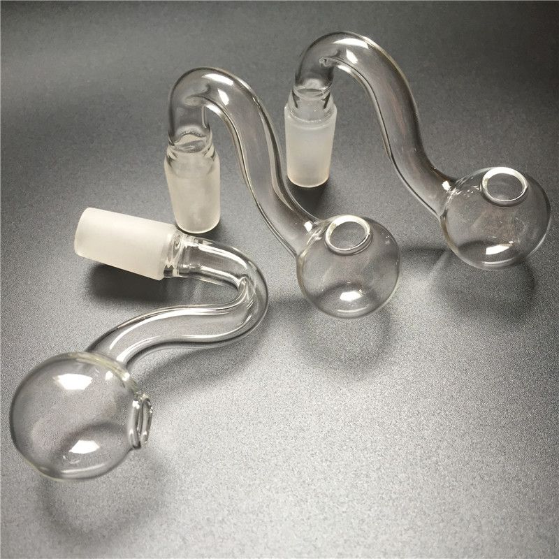 2021 10mm 14mm 18mm Male Female Clear Thick Pyrex Glass Oil Burner Water Pipes For Oil Rigs
