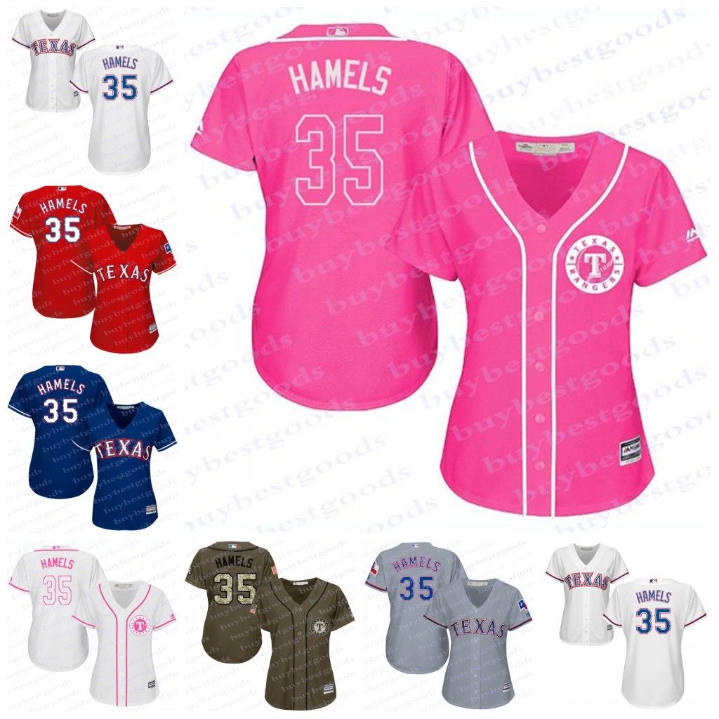 pink texas rangers jersey