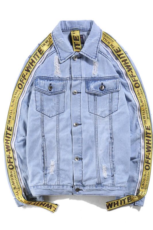 jacket denim off white